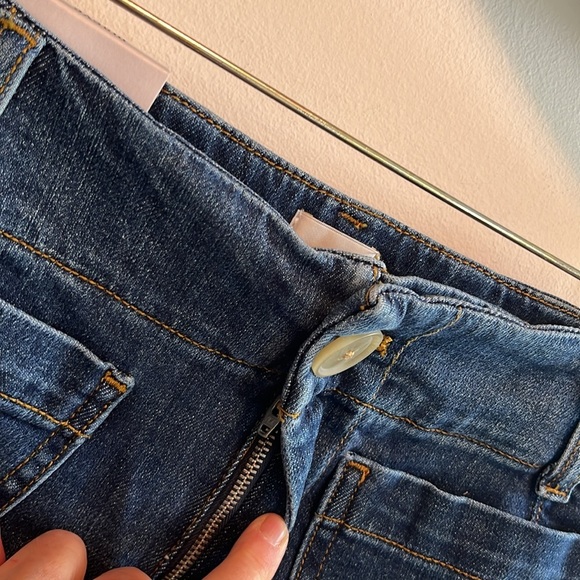 Anthropologie The Denim Colette Cropped Wide-Leg Jeans Size 24P NWT - Picture 4 of 12